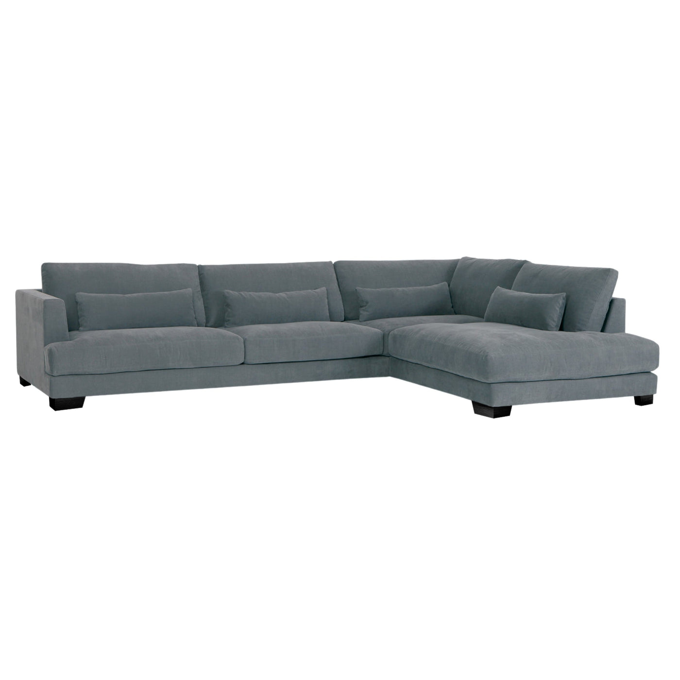 someday designs toft corner sofa in pure 02 grey with black legs RHF. #colour_pure-02-grey