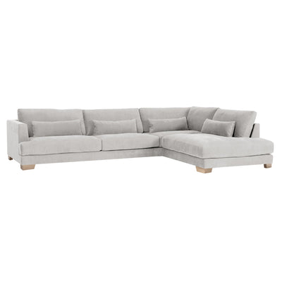 someday designs toft corner sofa in pure 03 light grey with oak legs RHF. #colour_pure-03-light-grey